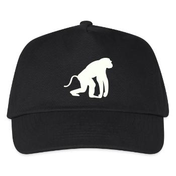 Monkey Silhouette - Kids’ Baseball Cap - black - Front