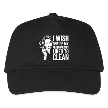 Chemise humoristique domestique pour femmes - Casquette de baseball Enfant - noir - Devant