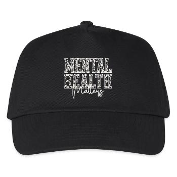 Mental Health Matters Floral Shirt – Mental Health - Kids’ Baseball Cap - black - Front