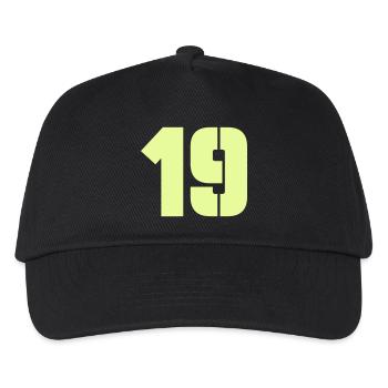 19 - Kinder Basecap - Schwarz - Vorne