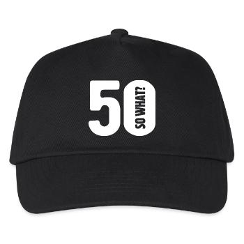 50 so what? Not so bad - birthday - Kids’ Baseball Cap - black - Front