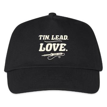 Löten PCB Tin Lead Love Solder Elektronik - Kinder Basecap - Schwarz - Vorne