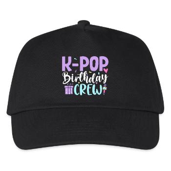 K Pop Birthday Crew - Kinder Basecap - Schwarz - Vorne