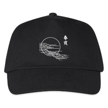 Cyber Zen Spring Mist - Harugasumi Circuit Moon - Kids’ Baseball Cap - black - Front