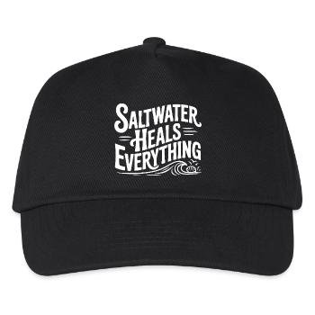 Saltwater Heals Everything - Kids’ Baseball Cap - black - Front