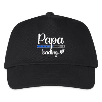 Papa 2027 Loading Werdender Papa 2027 - Kinder Basecap - Schwarz - Vorne