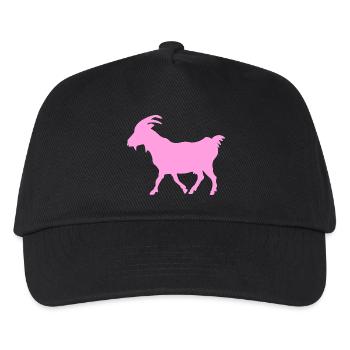 Ziege rosa G.O.A.T. - Kinder Basecap - Schwarz - Vorne