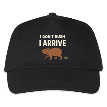 Cute Capybara Stress Reliever, No Stress, - Kids’ Baseball Cap - black - Front