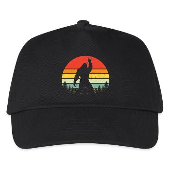 Bigfoot Rock sur Shield Sasquatch Yéti Rock & Roll - Casquette de baseball Enfant - noir - Devant