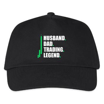 Husband Dad Trading Aktienmarkt Börse Trader - Kinder Basecap - Schwarz - Vorne