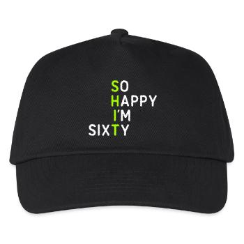So Happy I'm Sixty - Kids’ Baseball Cap - black - Front