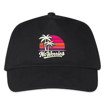No worries - Kids’ Baseball Cap - black - Front