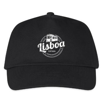 Lisbon Portugal with Retro Tram Vintage Souvenir - Kids’ Baseball Cap - black - Front