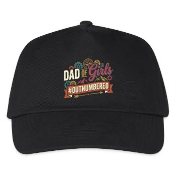 Dad of Girls Outnumbered Screwdriver Dad - Kids’ Baseball Cap - black - Front
