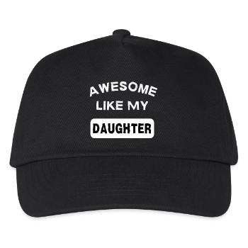 Großartig wie meine Tochter Papa, Tochter Geschenk - Kinder Basecap - Schwarz - Vorne