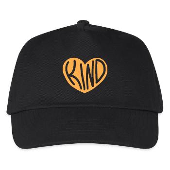 Heart KIND Typography Design - Kids’ Baseball Cap - black - Front