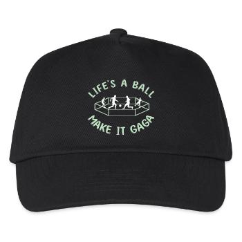 Life's a Ball: Make It Gaga - Kinder Basecap - Schwarz - Vorne
