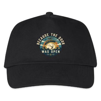 Because The Door Was Open Parachute - Kids’ Baseball Cap - black - Front