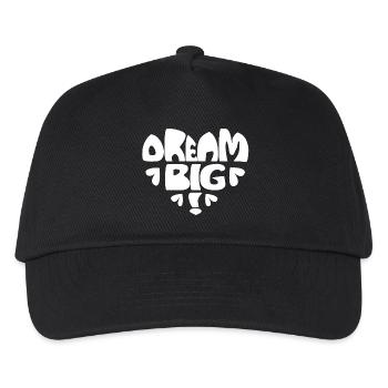 Dream Big! weiss - Kinder Basecap - Schwarz - Vorne
