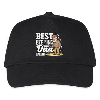 Best Beeping Dad Detectorist Saying - Kids’ Baseball Cap - black - Front