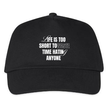 La vie est trop courte pour perdre du temps à détester - Casquette de baseball Enfant - noir - Devant