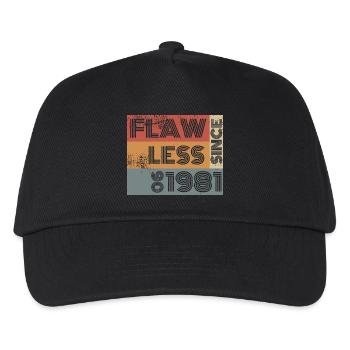 45th Birthday Flawless since 06/1981 - Kids’ Baseball Cap - black - Front