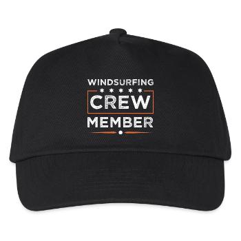 Windsurfing Crew - Kinder Basecap - Schwarz - Vorne