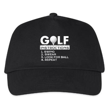 Instructions de golf Jurons de swing Répéter l’humour - Casquette de baseball Enfant - noir - Devant