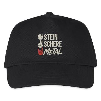Stein Schere Metal Band Heavy Metal Musik - Kinder Basecap - Schwarz - Vorne