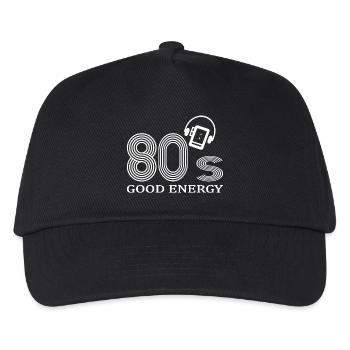 80er Jahre - Kinder Basecap - Schwarz - Vorne