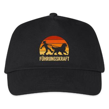 Berner Sennenhund Führungskraft Hundehalter Humor - Kinder Basecap - Schwarz - Vorne