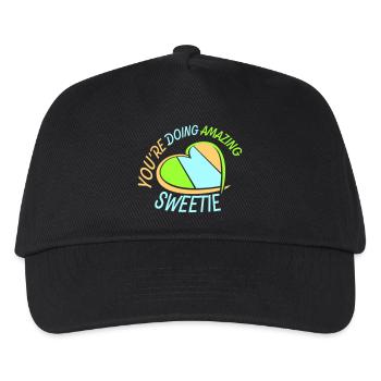 You're Doing Amazing Sweetie Lustig Ermutigend - Kinder Basecap - Schwarz - Vorne