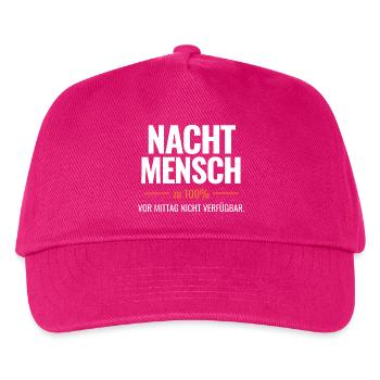 Nachtmensch – Vor Mittag nicht verfügbar - Kinder Basecap - Fuchsia - Vorne