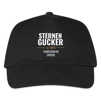 Sternen Gucker – Funktioniere später - Kinder Basecap - Schwarz - Vorne