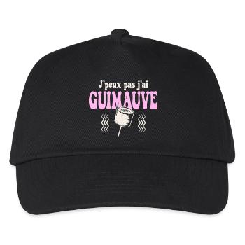J'peux pas j'ai Guimauve rose - Casquette de baseball Enfant - noir - Devant