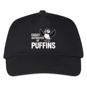 Easily Distracted By Puffins Lustiger - Kids’ Baseball Cap - black - Front
