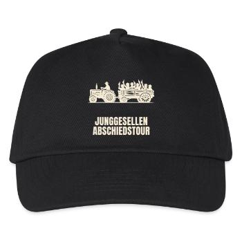 Junggesellenabschied Traktor - JGA Männer Tour - Kinder Basecap - Schwarz - Vorne