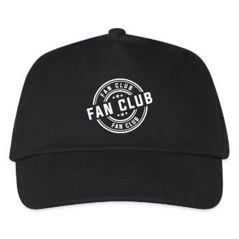 Fan Club Stempel - Kinder Basecap - Schwarz - Vorne