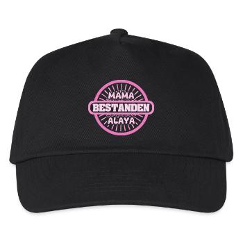 Alaya als Name - Kinder Basecap - Schwarz - Vorne
