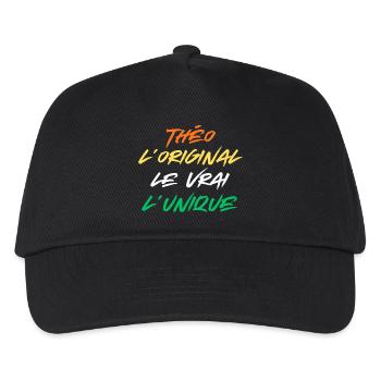 théo Homme L'original Le Vrai L'unique Prénom théo - Casquette de baseball Enfant - noir - Devant