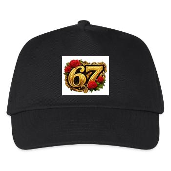 Goldene67 Rosenrahmen - Kinder Basecap - Schwarz - Vorne