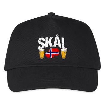 Norway Vacation Norge Fjords Travel Scandinavian - Kinder Basecap - Schwarz - Vorne