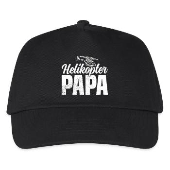 Helikopter Papa - Kinder Basecap - Schwarz - Vorne