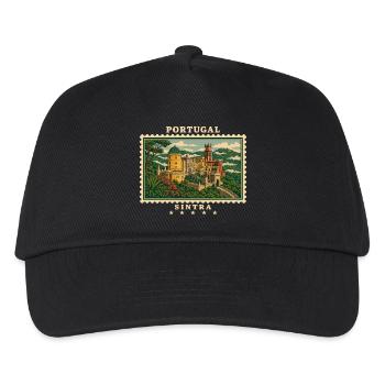 Portugal Sintra Vintage Reisemarke - Kinder Basecap - Schwarz - Vorne