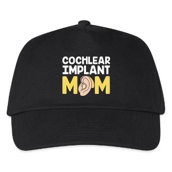 Taub Taubheit Deaf Gebärdensprache - Kinder Basecap - Schwarz - Vorne