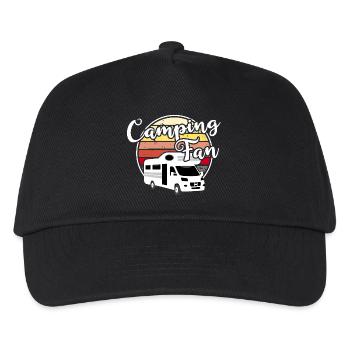 Camping Fan Motorhome Camper - Kids’ Baseball Cap - black - Front