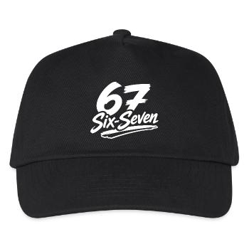 six seven | Number duo 6 and 7 | Cheerful Digits - Kids’ Baseball Cap - black - Front