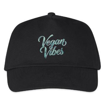 Vegan Vibes Veganism Statement - Kids’ Baseball Cap - black - Front