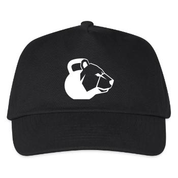 Bear Kettlebell Graphic Logo Dynamic - Kids’ Baseball Cap - black - Front