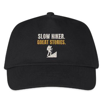 Slow Hiker Great Stories - Kids’ Baseball Cap - black - Front
